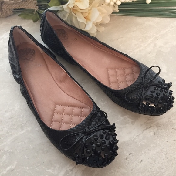 Vince Camuto Shoes - Vince Camuto Leather Studded Ballet Flats Ferguson
